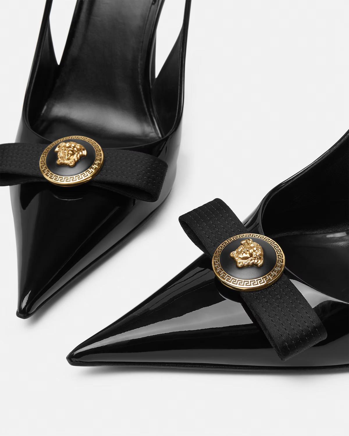 Gianni Ribbon Patent Slingbacks 110 mm - Image 6
