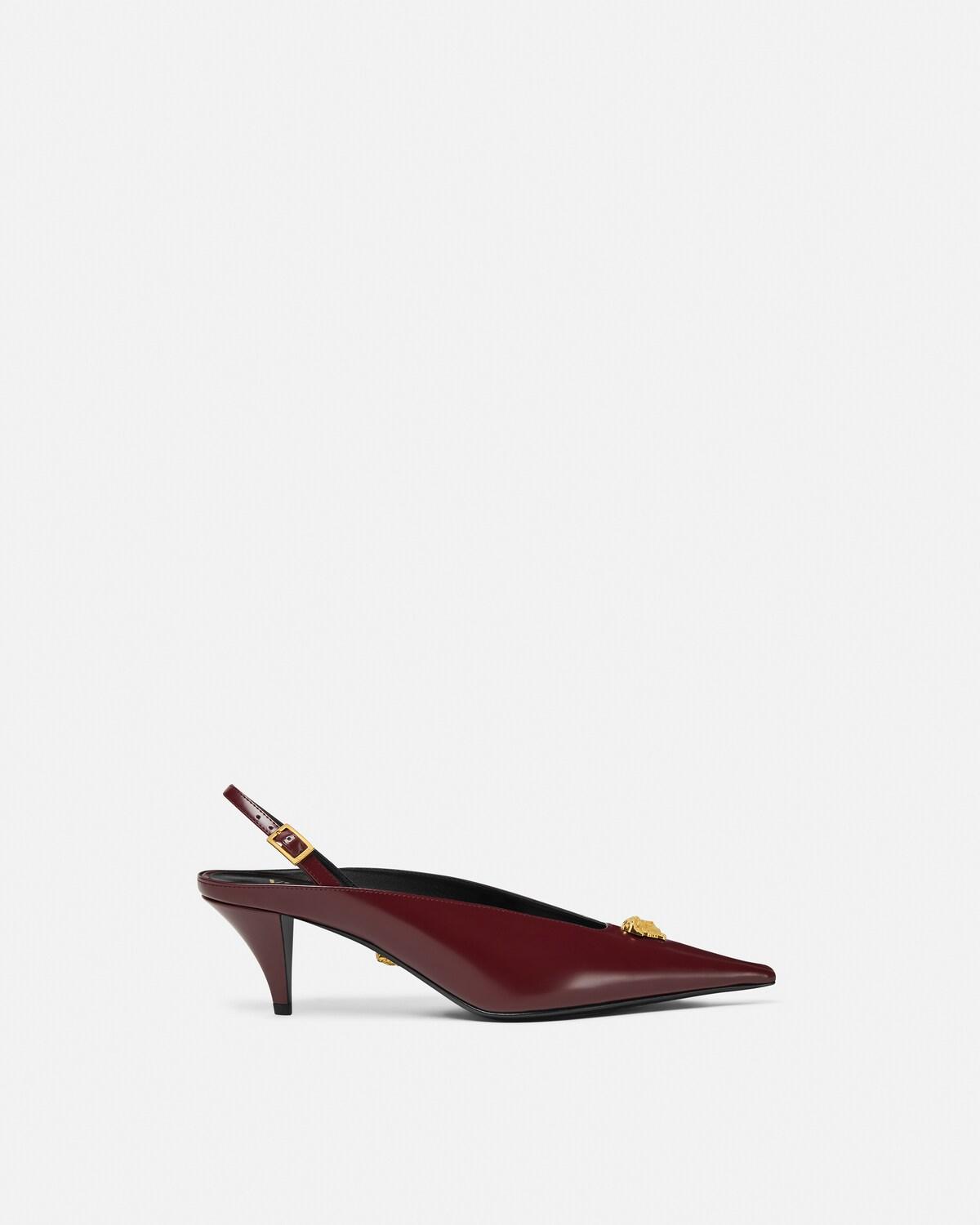 La Medusa Leather Slingbacks 55 mm