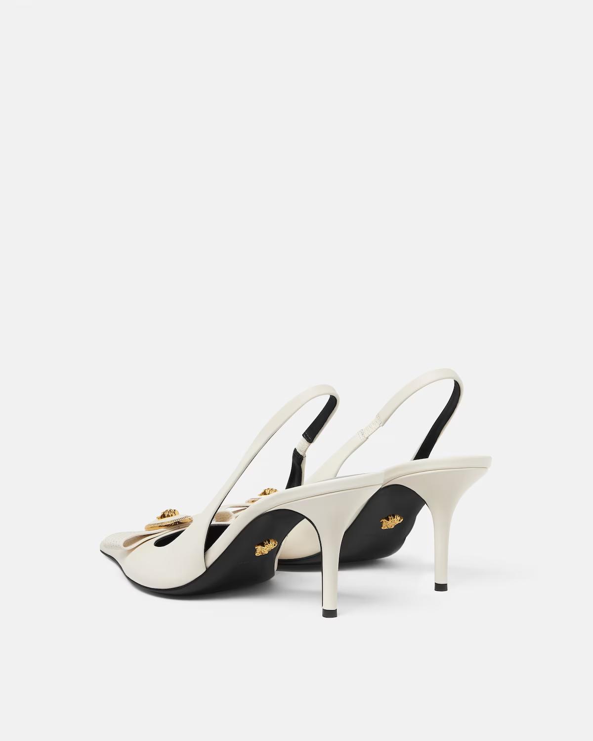 Gianni Ribbon Leather Slingbacks 85 mm - Image 3