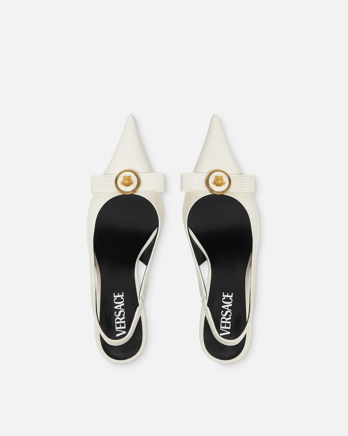 Gianni Ribbon Leather Slingbacks 85 mm - Image 4