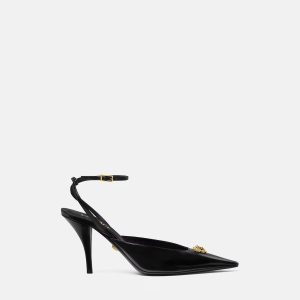 La Medusa Leather Slingbacks 85 mm
