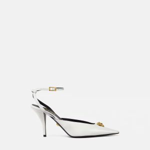 La Medusa Leather Slingbacks 85 mm