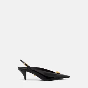 La Medusa Leather Slingbacks 55 mm