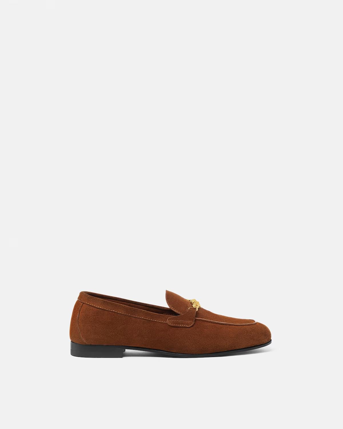 Medusa Suede Loafers