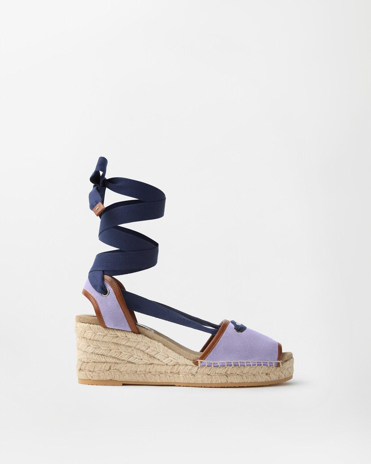 Lola Suede Wedge Sandals 65 mm