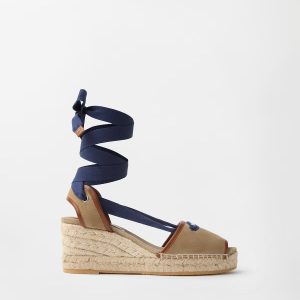 Lola Suede Wedge Sandals 65 mm