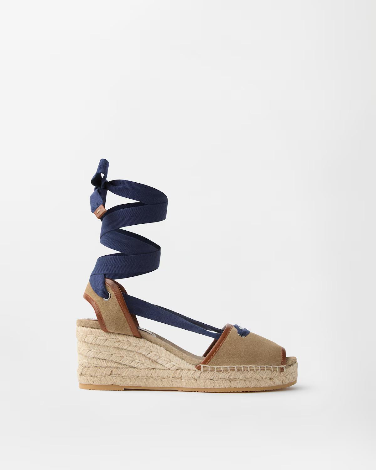 Lola Suede Wedge Sandals 65 mm