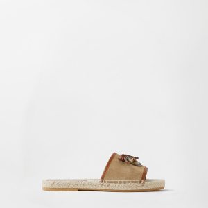 Lola Suede Flat Sandals