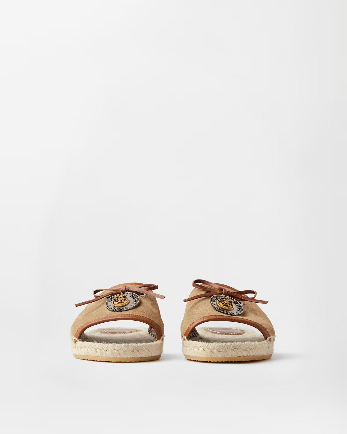 Lola Suede Flat Sandals - Image 3