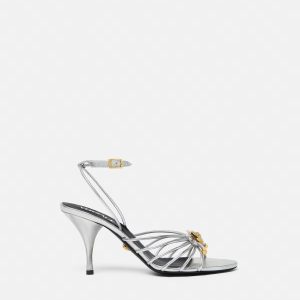 Opera Bow Metallic Sandals 85 mm