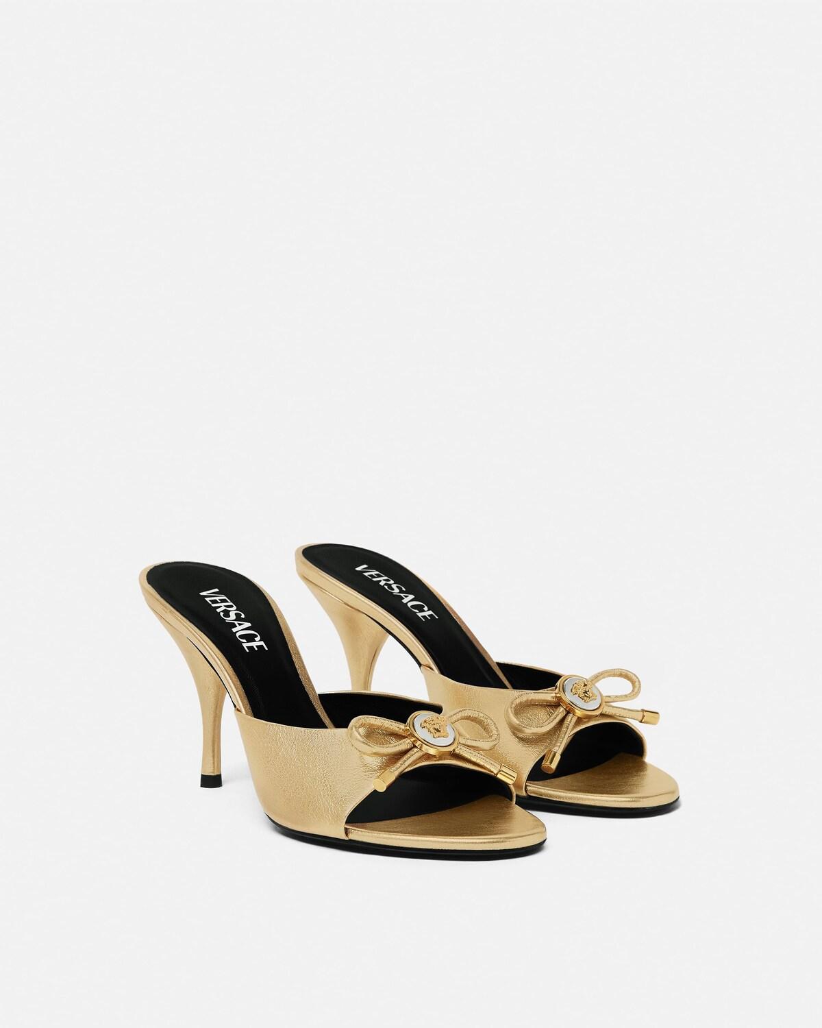 Opera Bow Metallic Mules 85mm - Image 2