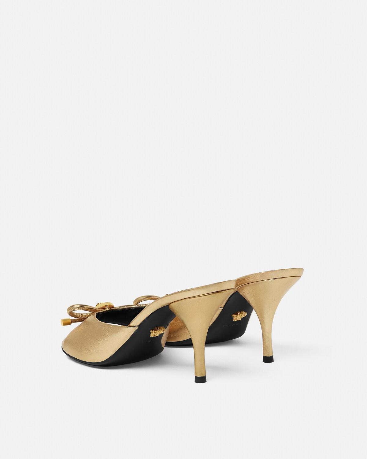 Opera Bow Metallic Mules 85mm - Image 3
