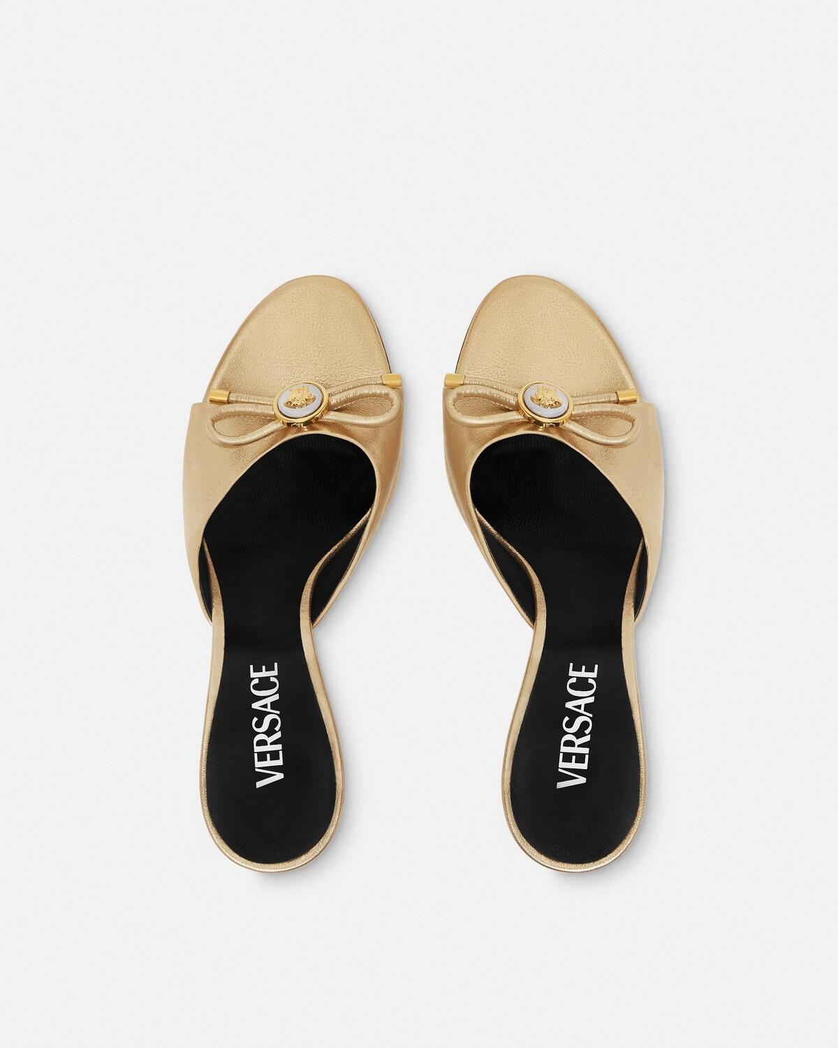 Opera Bow Metallic Mules 85mm - Image 4