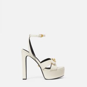 Gianni Ribbon Leather Sandals 140 mm