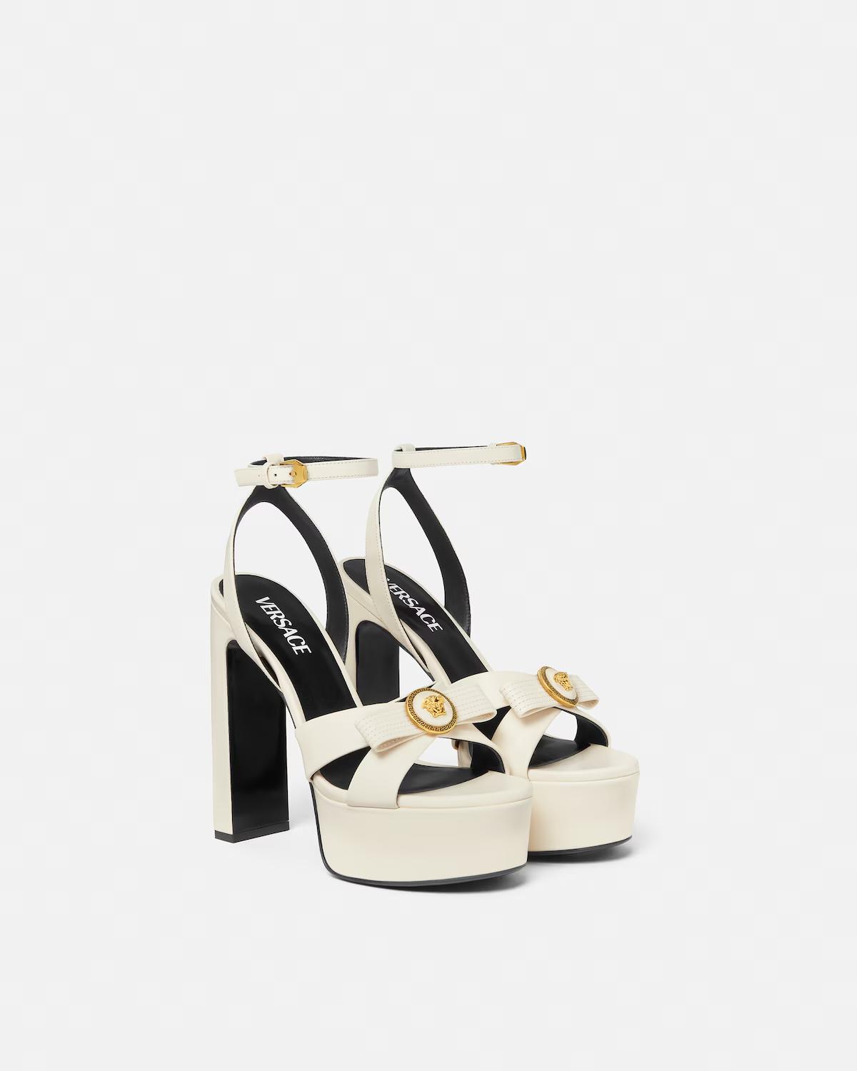 Gianni Ribbon Leather Sandals 140 mm - Image 2