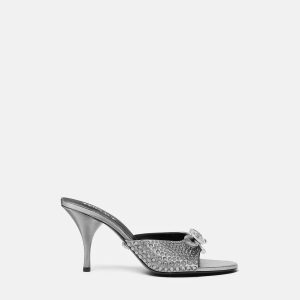 Opera Bow Embellished Mules 85 mm