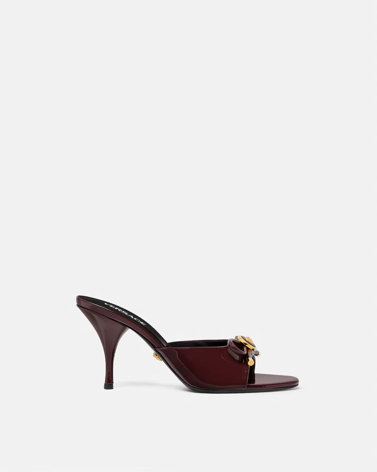 Opera Bow Patent Mules 85 mm