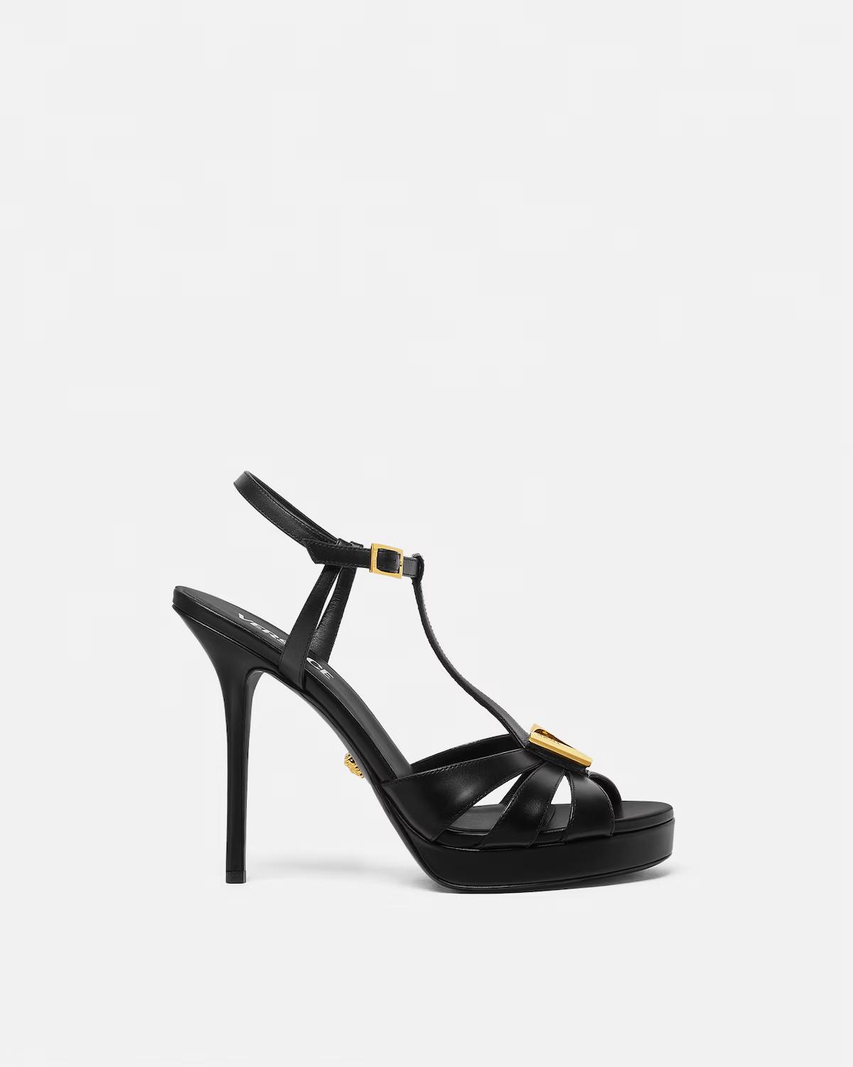 V Leather Sandals 115 mm