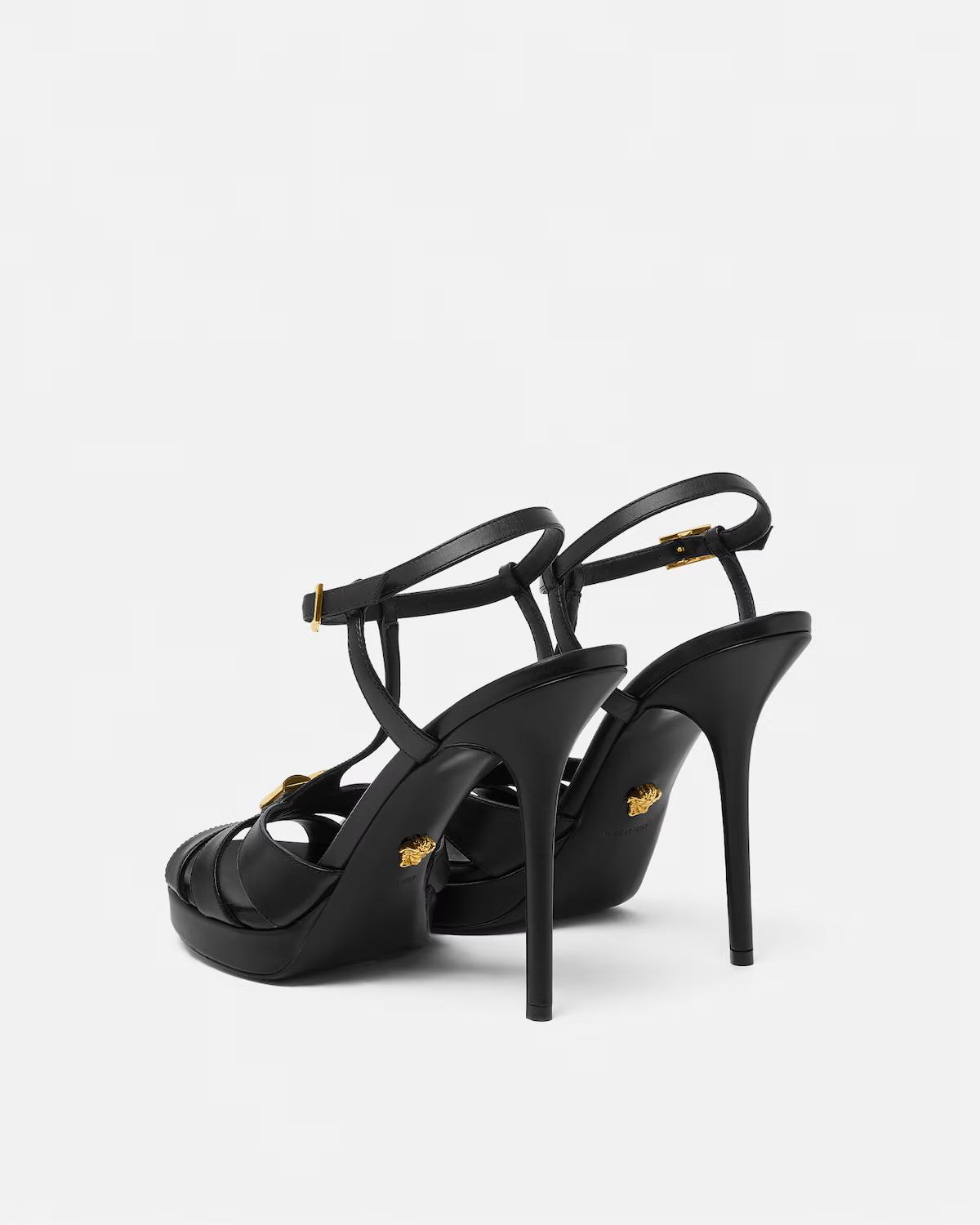 V Leather Sandals 115 mm - Image 4