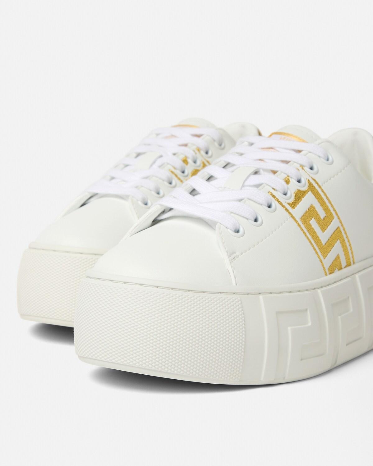 La Greca Embroidered Platform Sneakers - Image 4