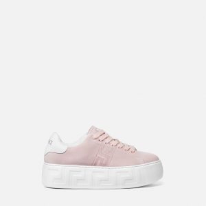 La Greca Suede Platform Sneakers