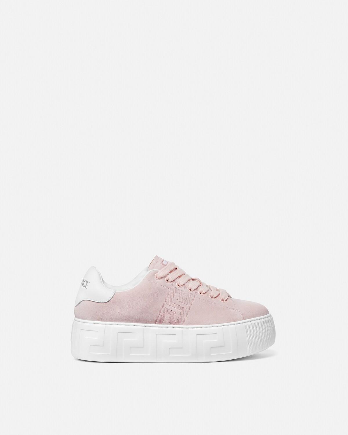 La Greca Suede Platform Sneakers