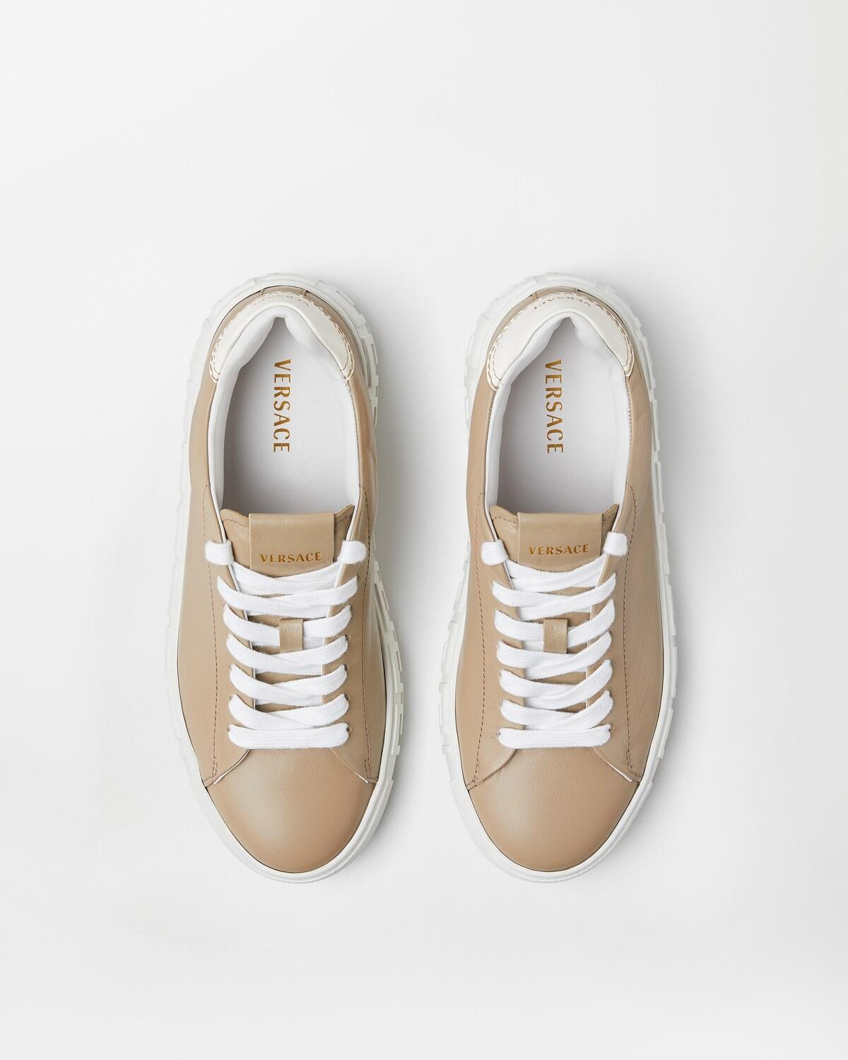 Greca Leather Sneakers - Image 3