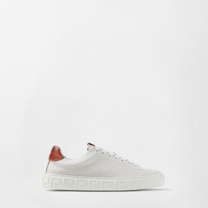 Greca Leather Sneakers