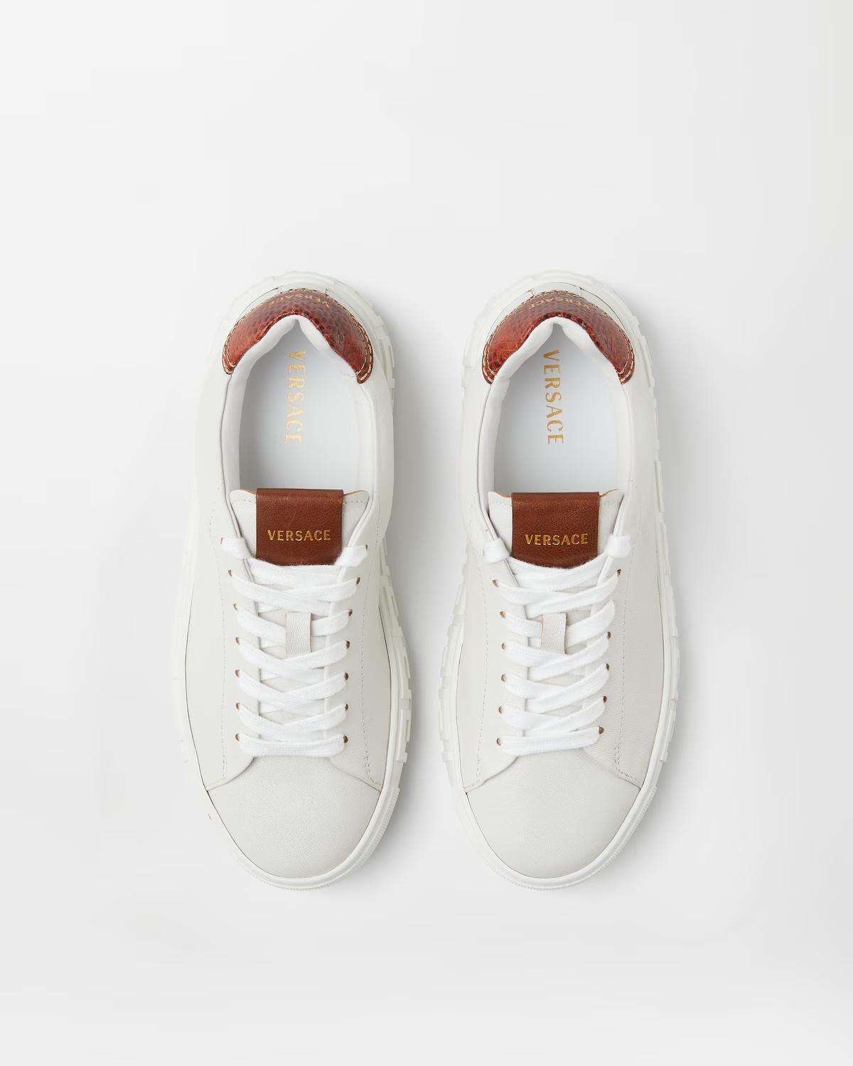 Greca Leather Sneakers - Image 2
