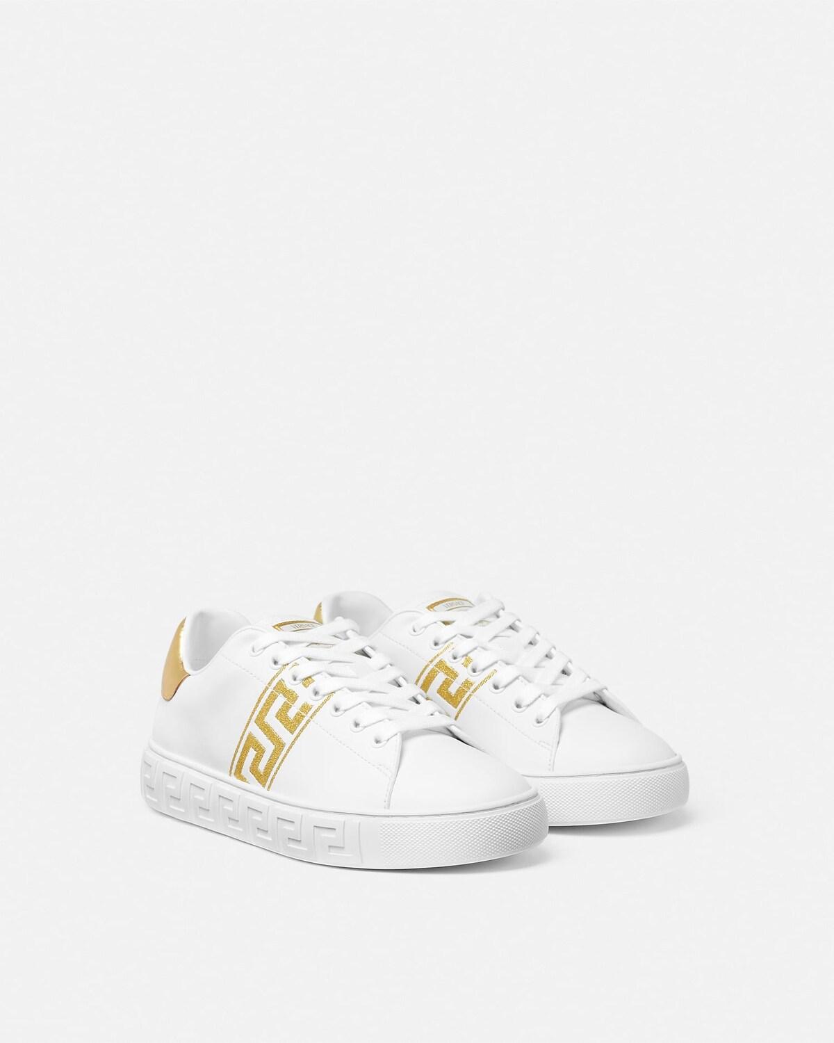Greca Embroidered Nylon Sneakers - Image 2
