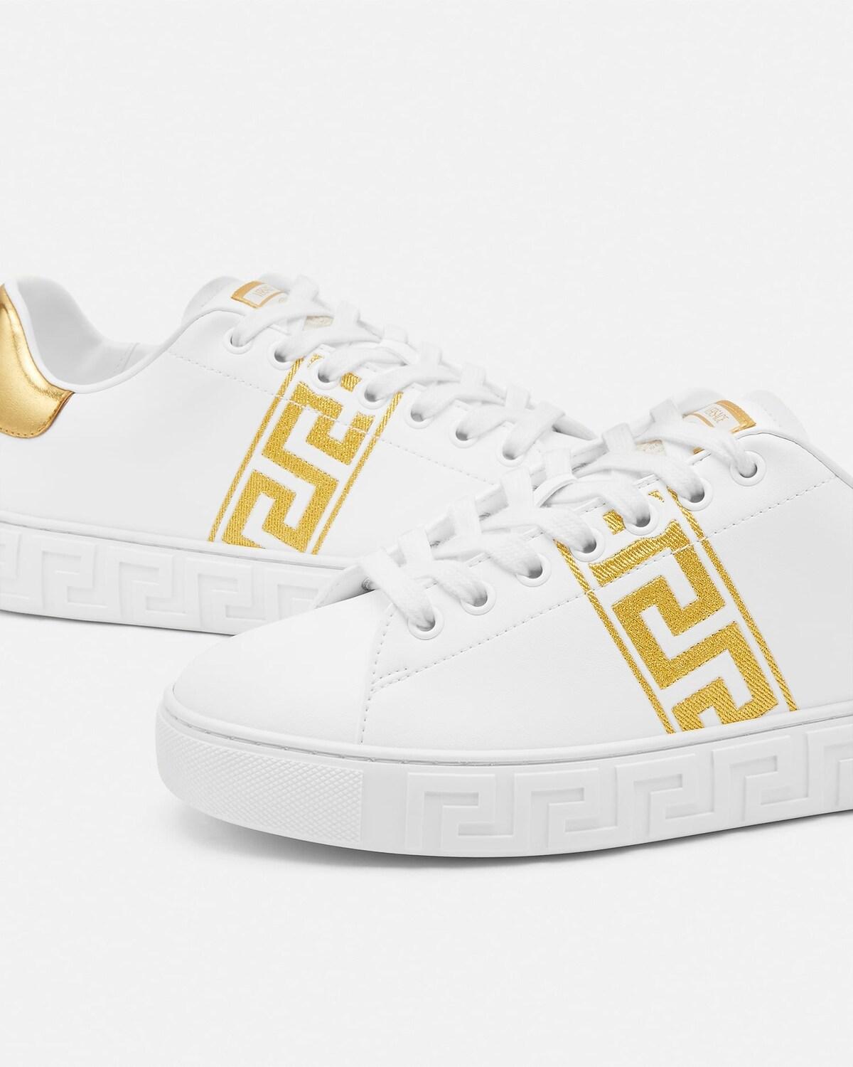 Greca Embroidered Nylon Sneakers - Image 5