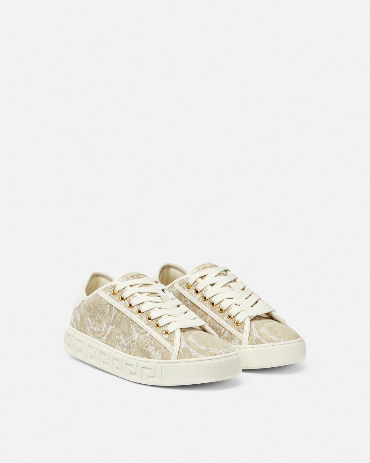 Greca Jacquard Canvas Sneakers - Image 2