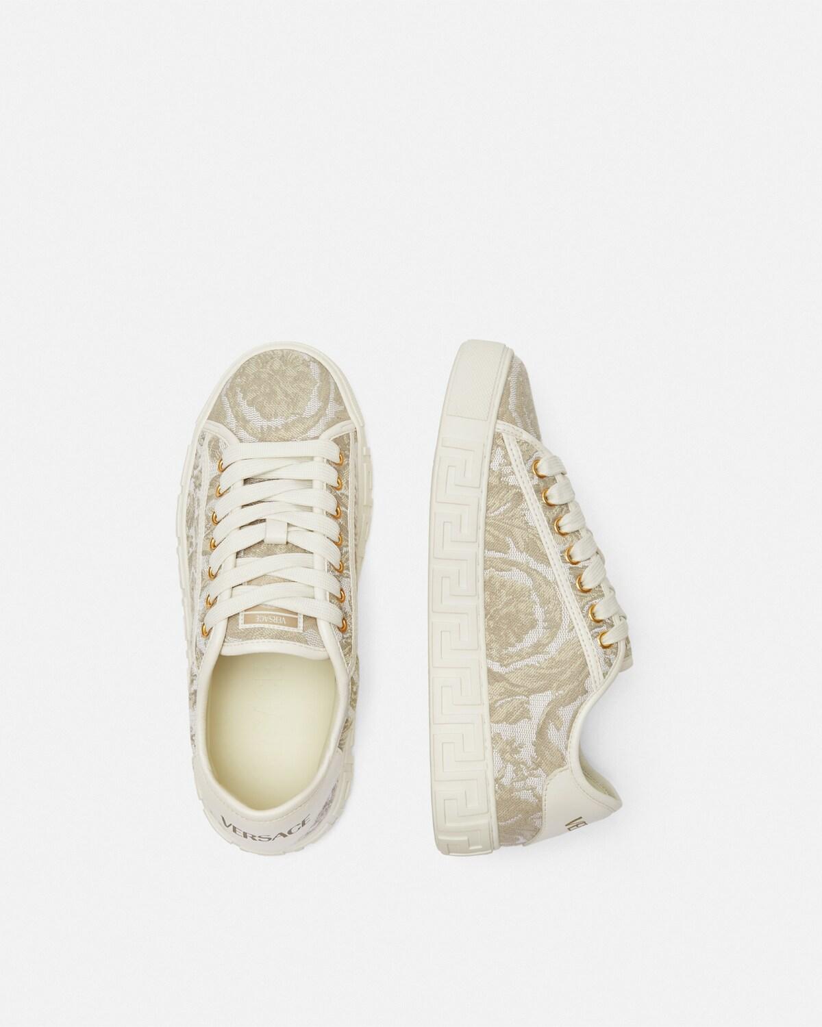 Greca Jacquard Canvas Sneakers - Image 4