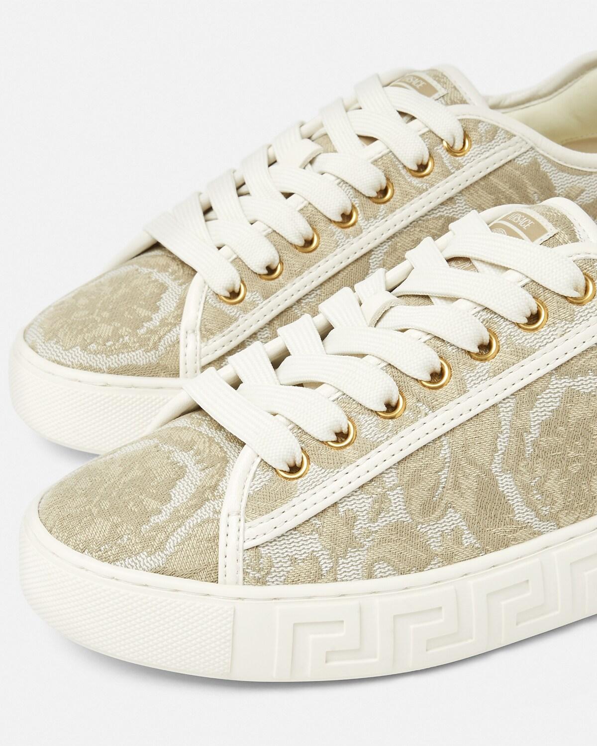 Greca Jacquard Canvas Sneakers - Image 5