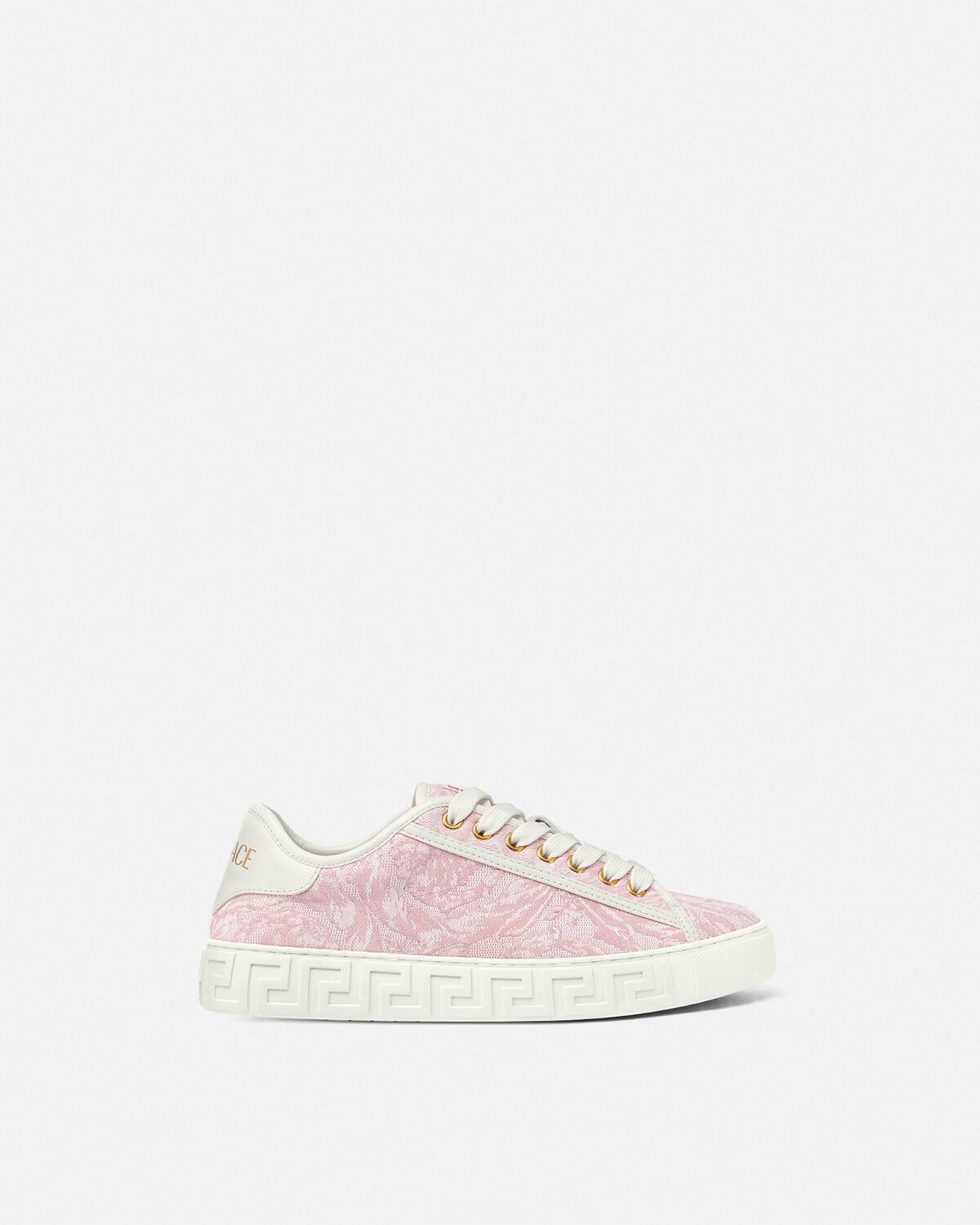 Greca Jacquard Canvas Sneakers