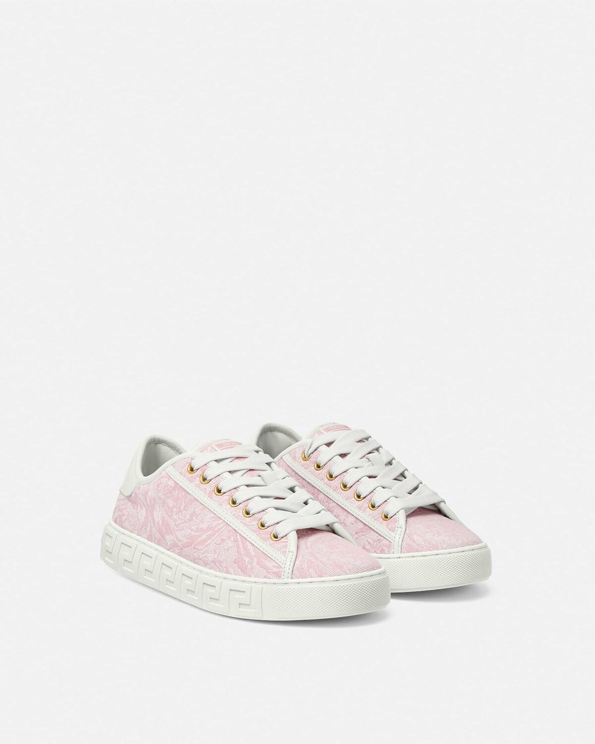 Greca Jacquard Canvas Sneakers - Image 2