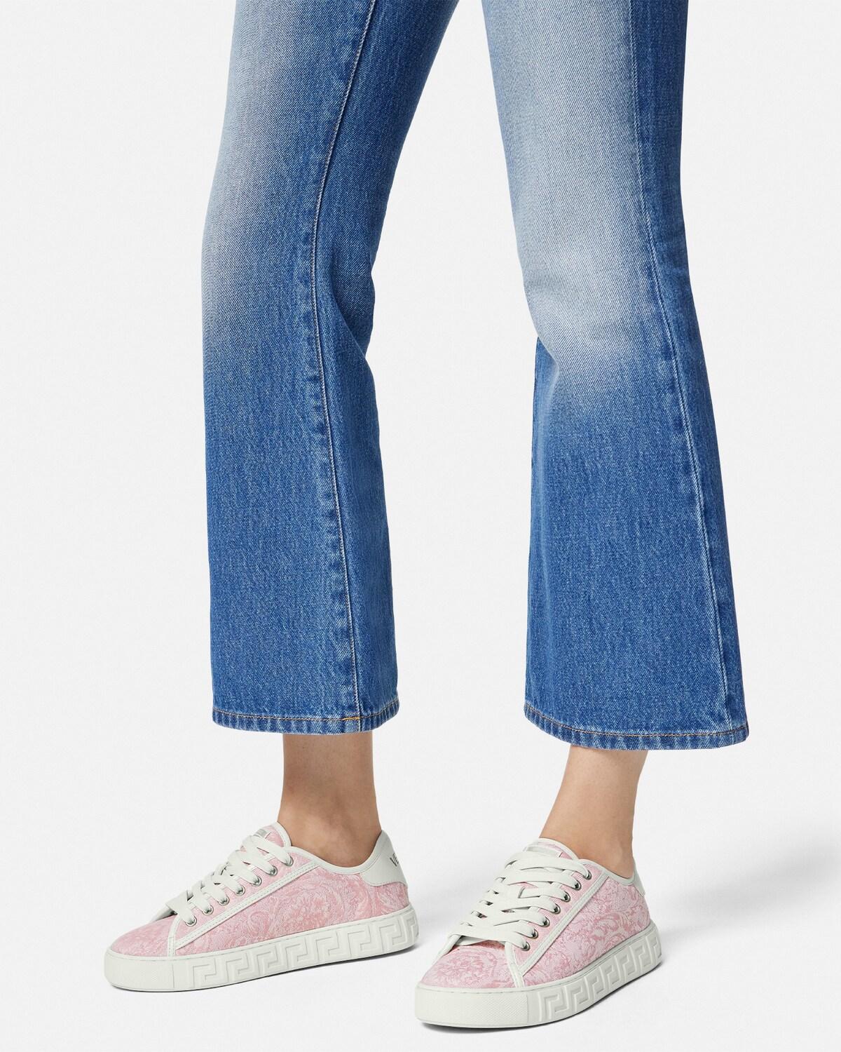 Greca Jacquard Canvas Sneakers - Image 3