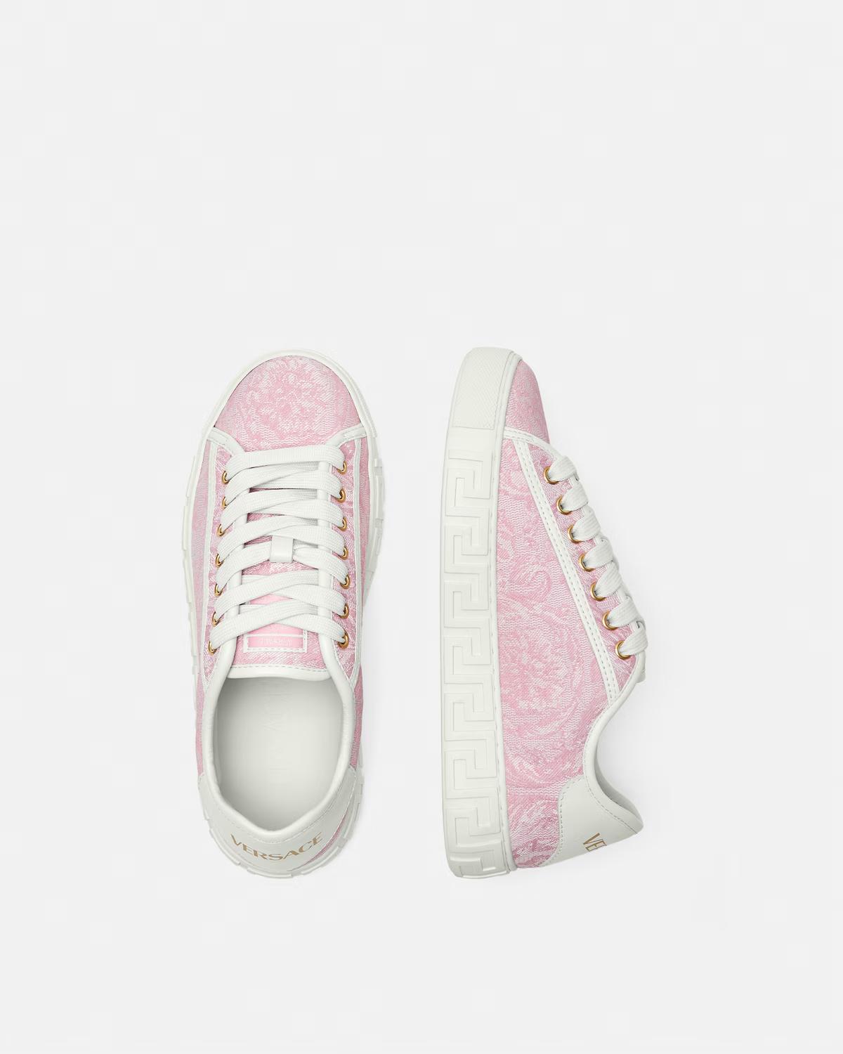 Greca Jacquard Canvas Sneakers - Image 4