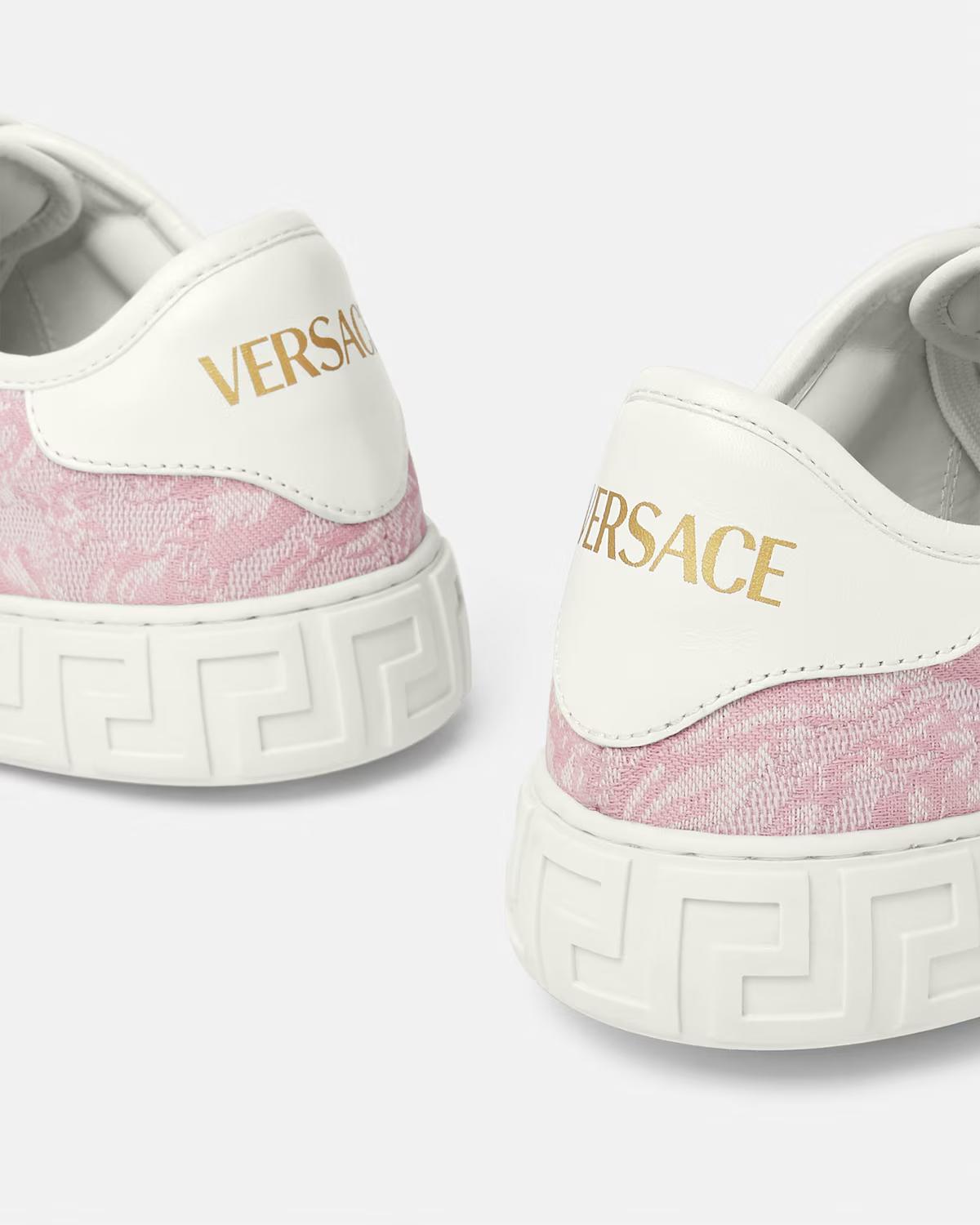 Greca Jacquard Canvas Sneakers - Image 6