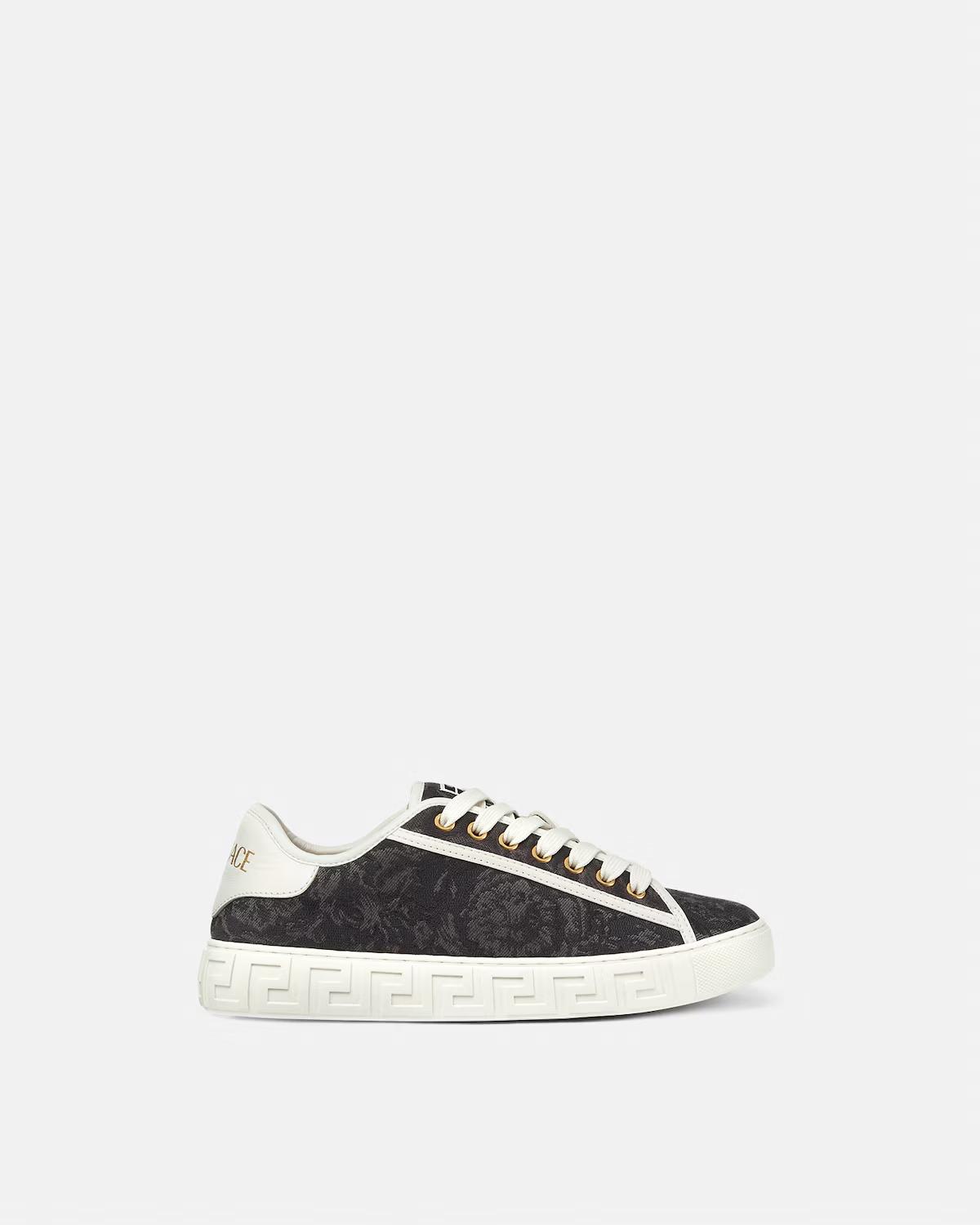 Greca Jacquard Canvas Sneakers