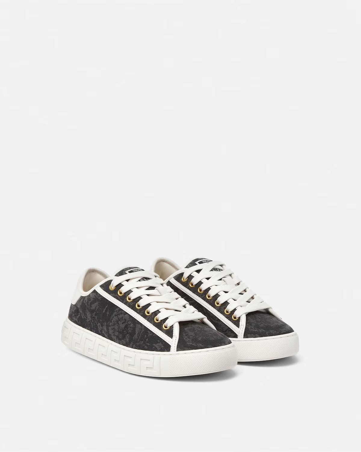 Greca Jacquard Canvas Sneakers - Image 2