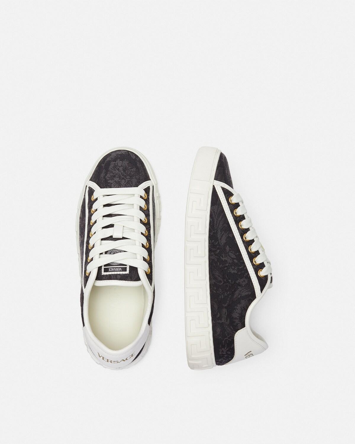 Greca Jacquard Canvas Sneakers - Image 4