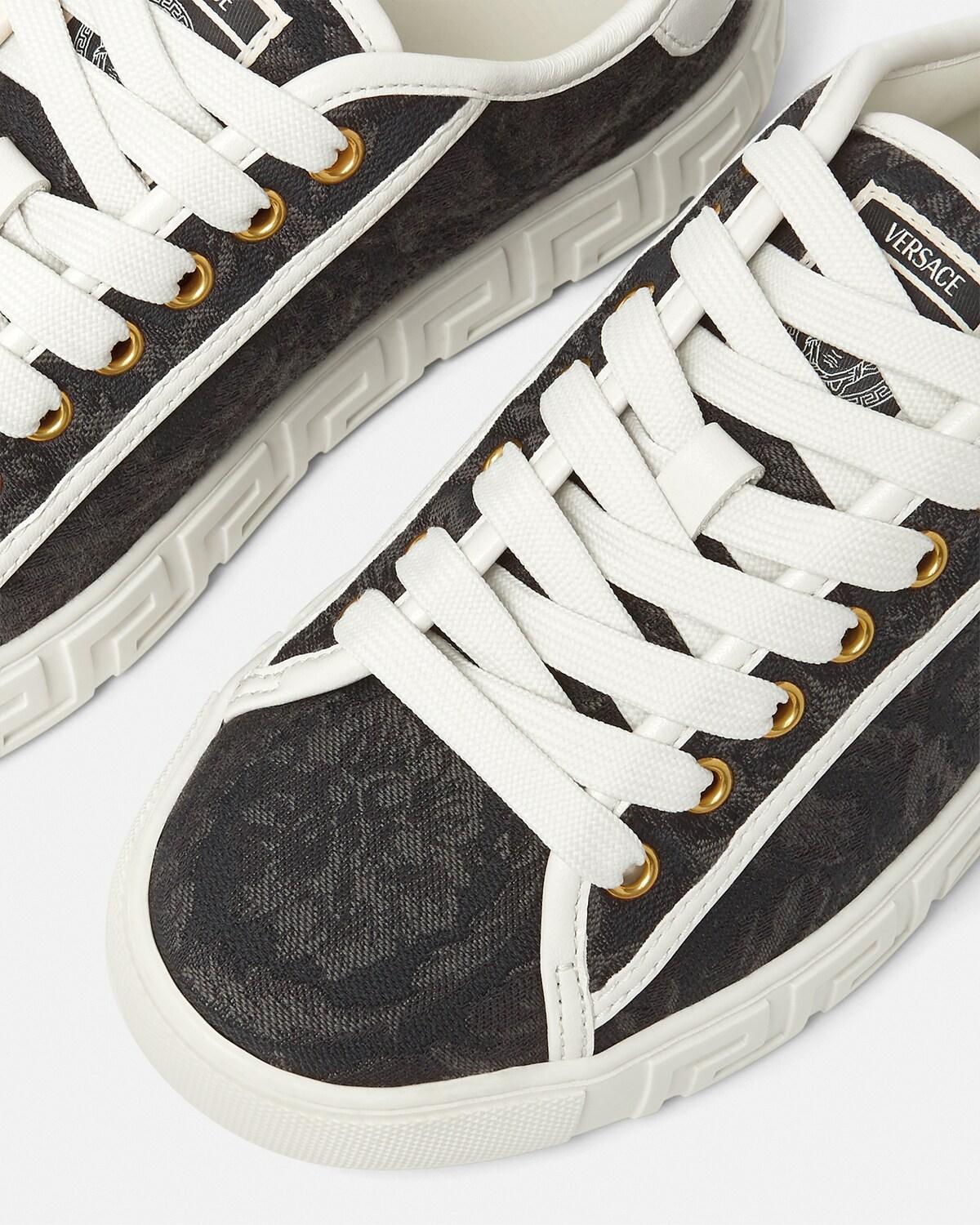 Greca Jacquard Canvas Sneakers - Image 5