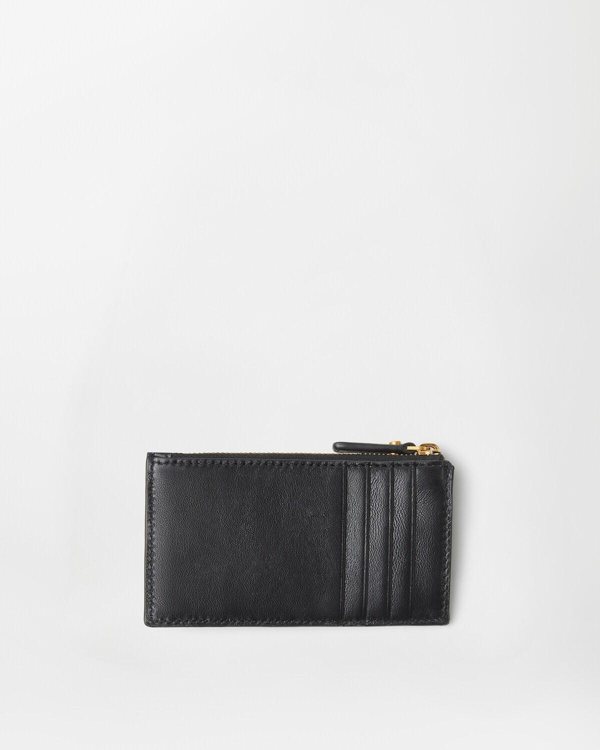 Embl??me Leather Zip Card Holder - Image 2