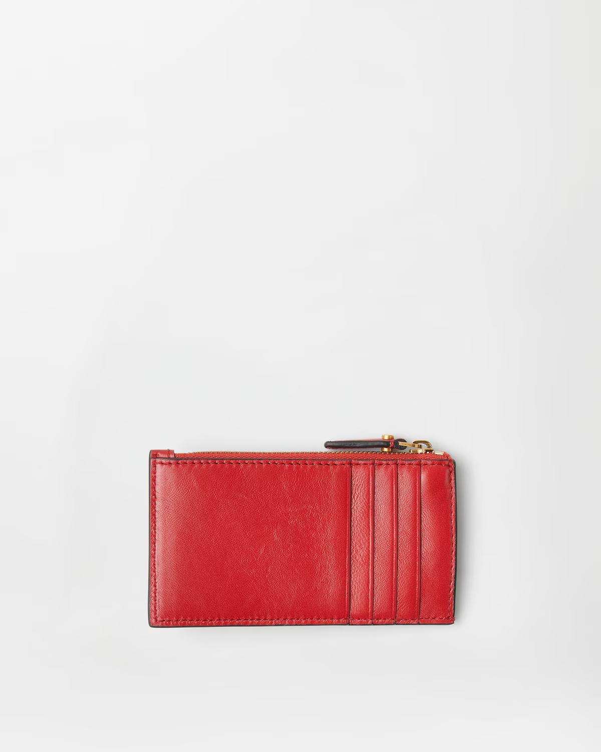 Embl??me Leather Zip Card Holder - Image 2