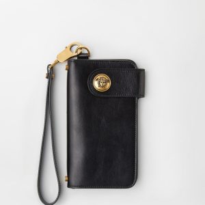 Embl??me Long Leather Wallet