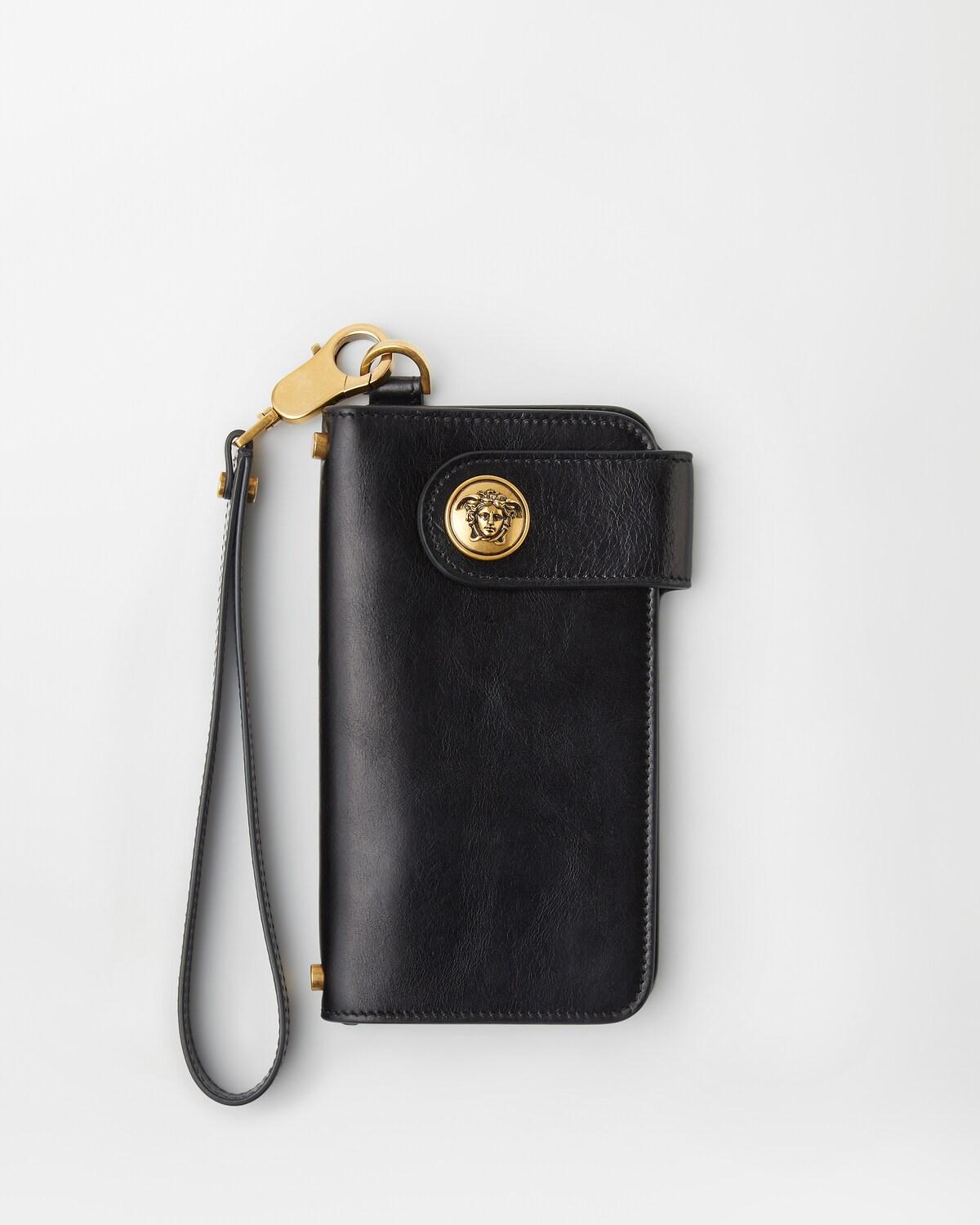 Embl??me Long Leather Wallet