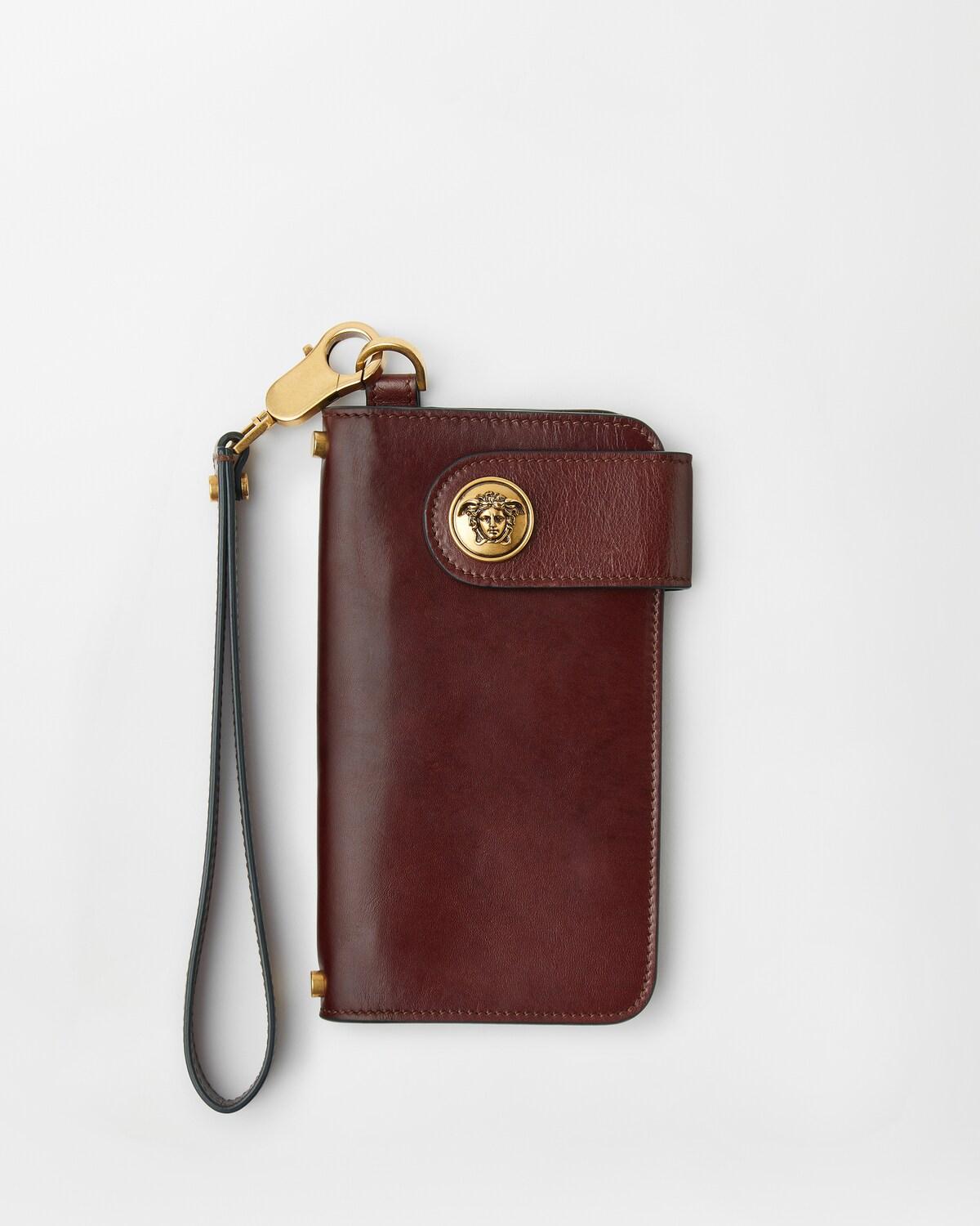 Embl??me Long Leather Wallet