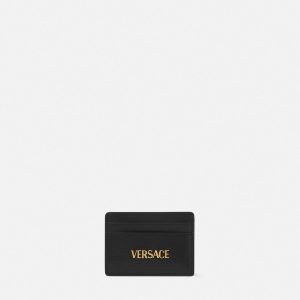 Versace Tag Leather Card Holder