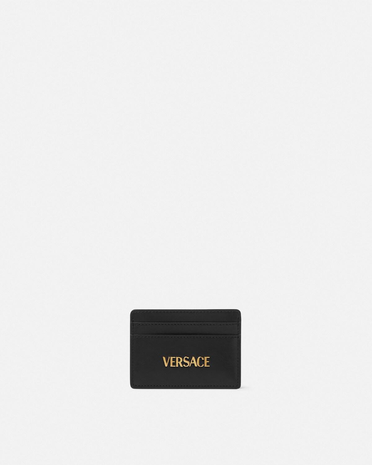 Versace Tag Leather Card Holder